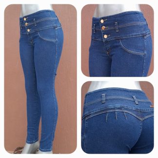 Pantalón de pretina alta 3 botones